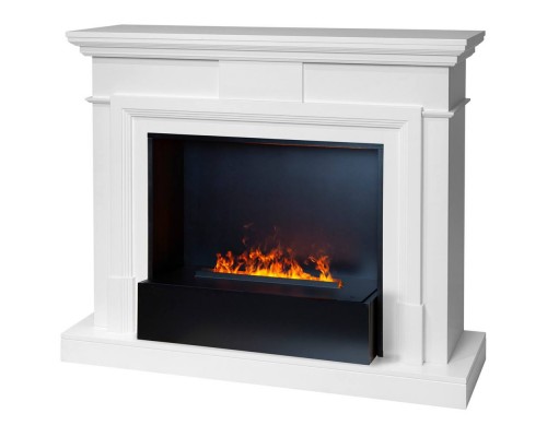 RealFlame Электрокамин Marco 25,5/26 WT белый с очагом 3D Cassette 630 Black Panel