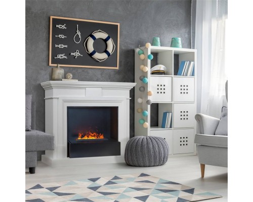 RealFlame Электрокамин Marco 25,5/26 WT белый с очагом 3D Cassette 630 Black Panel