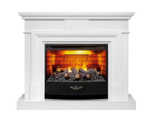 RealFlame Электрокамин Marco 25,5/26 WT белый с очагом 3D Firestar 25,5