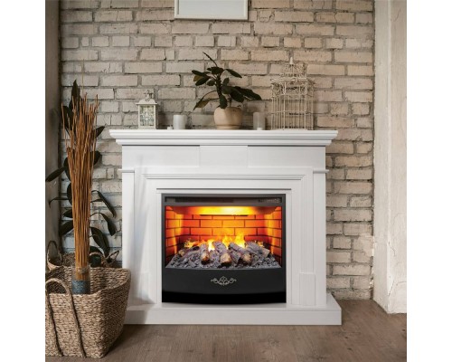RealFlame Электрокамин Marco 25,5/26 WT белый с очагом 3D Firestar 25,5