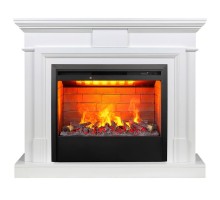 RealFlame Электрокамин Marco 25,5/26 WT белый с очагом 3D Helios 26