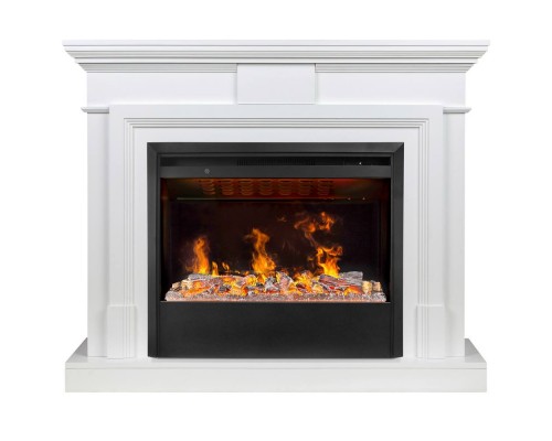 RealFlame Электрокамин Marco 25,5/26 WT белый с очагом 3D Helios 26 SBG