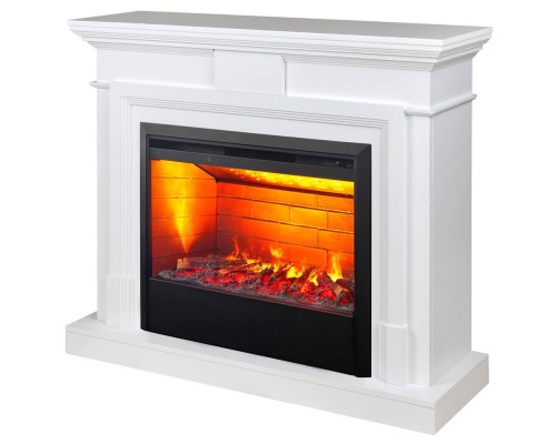 RealFlame Электрокамин Marco 25,5/26 WT белый с очагом 3D Helios 26