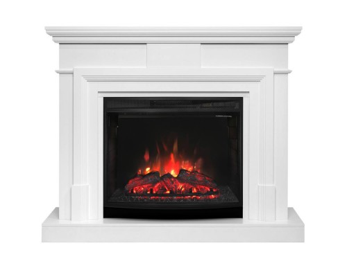 RealFlame Электрокамин Marco 25,5/26 WT белый с очагом Evrika 25,5 LED