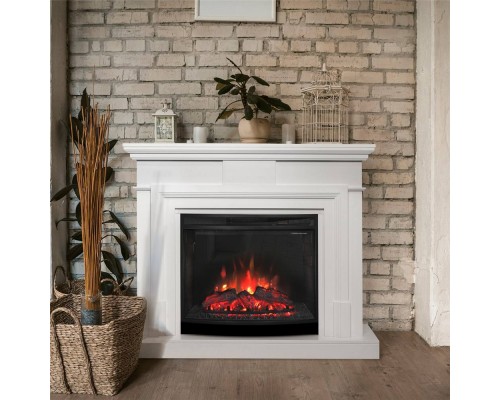 RealFlame Электрокамин Marco 25,5/26 WT белый с очагом Evrika 25,5 LED