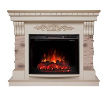 RealFlame Электрокамин Marseilles WT белый дуб с золотой патиной с очагом Sparta 25,5 LED