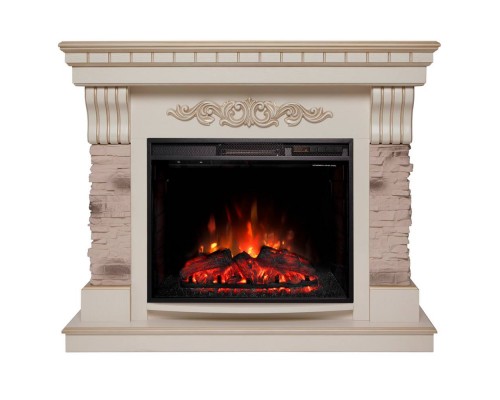 RealFlame Электрокамин Marseilles WT белый дуб с золотой патиной с очагом Sparta 25,5 LED RealFlame Электрокамин Marseilles WT белый дуб с золотой патиной с очагом Sparta 25,5 LED