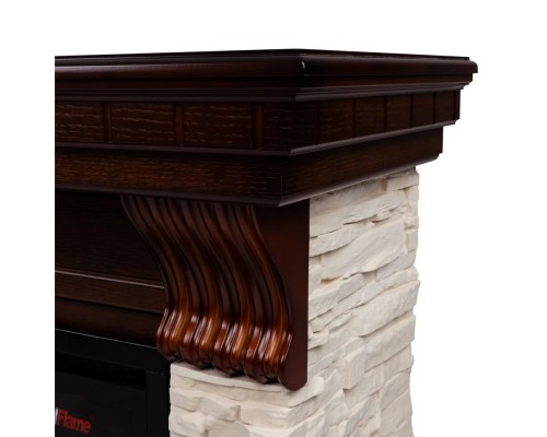 RealFlame Электрокамин Michigan 50 NT орех с очагом Saphir 50