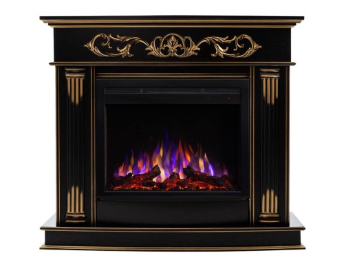 RealFlame Электрокамин Milano DN орех с золотом с очагом Saphir 25,5