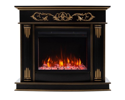 RealFlame Электрокамин Milano DN орех с золотом с очагом Saphir 25,5