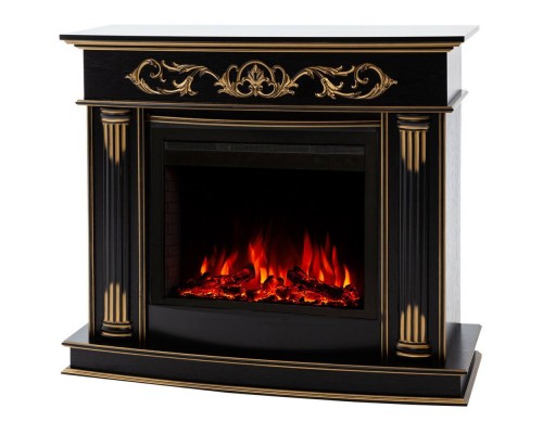 RealFlame Электрокамин Milano DN орех с золотом с очагом Saphir 25,5
