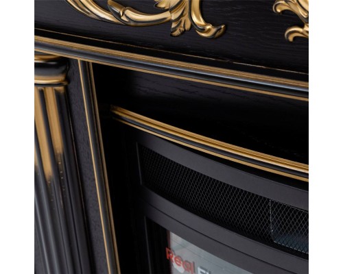 RealFlame Электрокамин Milano DN орех с золотом с очагом Saphir 25,5