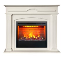 RealFlame Электрокамин Mirra 26 WT пастельно-белый с очагом 3D Helios 26