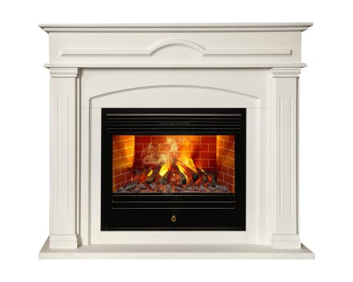 RealFlame Электрокамин Mirra 26 WT пастельно-белый с очагом 3D Novara