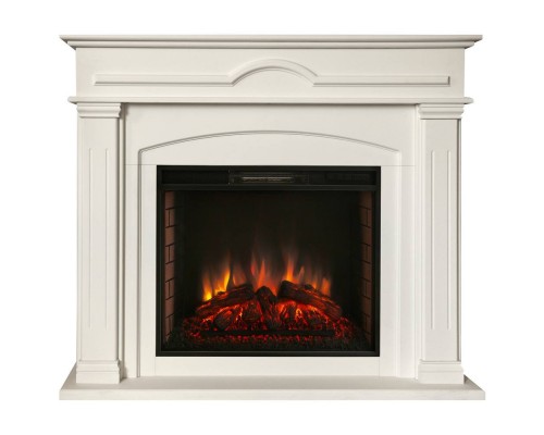 RealFlame Электрокамин Mirra 26 WT пастельно-белый с очагом Epsilon 26 S IR