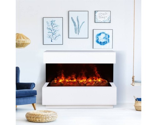 RealFlame Электрокамин Modern CST1000 WT белый с очагом 3D Cassette 1000