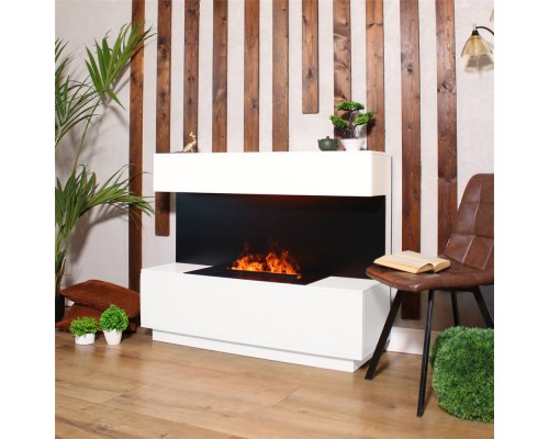 RealFlame Электрокамин Modern CST630 WT белый с очагом 3D Cassette 630 Black Panel