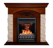 RealFlame Электрокамин Neapolis NT орех с очагом 3D Oregan