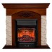 RealFlame Электрокамин Neapolis NT орех с очагом Majestic Lux Black