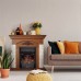 RealFlame Электрокамин Neapolis NT орех с очагом Majestic Lux Black