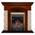RealFlame Электрокамин Neapolis NT орех с очагом Majestic Lux Brass