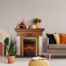 RealFlame Электрокамин Neapolis NT орех с очагом Majestic Lux Brass