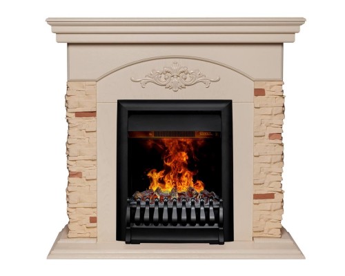 RealFlame Электрокамин Neapolis WT айвори с очагом 3D Oregan