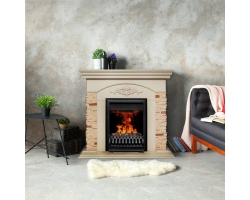 RealFlame Электрокамин Neapolis WT айвори с очагом 3D Oregan