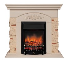 RealFlame Электрокамин Neapolis WT айвори с очагом Fobos Lux Black RC