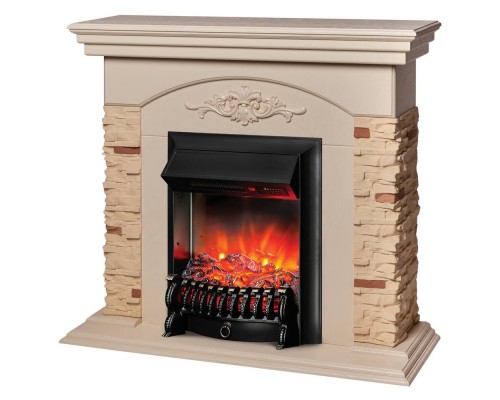 RealFlame Электрокамин Neapolis WT айвори с очагом Fobos Lux Black RC