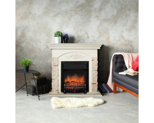 RealFlame Электрокамин Neapolis WT айвори с очагом Fobos Lux Black RC