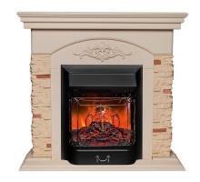 RealFlame Электрокамин Neapolis WT айвори с очагом Majestic Lux Black