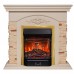 RealFlame Электрокамин Neapolis WT айвори с очагом Majestic Lux Brass