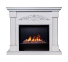 RealFlame Электрокамин Ofelia 26 WT дуб белый с серебряной патиной с очагом 3D Cassette 630