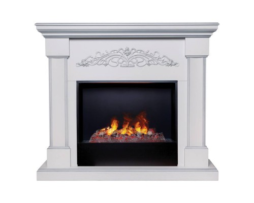 RealFlame Электрокамин Ofelia 26 WT дуб белый с серебряной патиной с очагом 3D Cassette 630