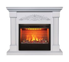 RealFlame Электрокамин Ofelia 26 WT дуб белый с серебряной патиной с очагом Helios 26