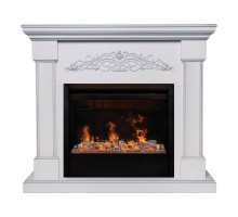 RealFlame Электрокамин Ofelia 26 WT дуб белый с серебряной патиной с очагом Helios 26 SBG