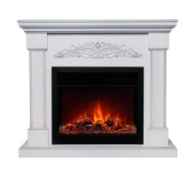 RealFlame Электрокамин Ofelia 26 WT дуб белый с серебряной патиной с очагом Moonblaze Black