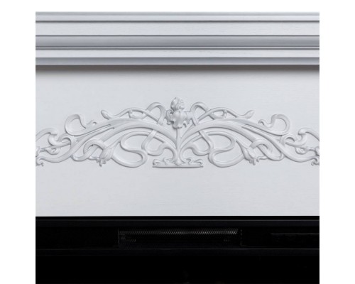 RealFlame Электрокамин Ofelia 26 WT дуб белый с серебряной патиной с очагом 3D Cassette 630 BLACK PANEL