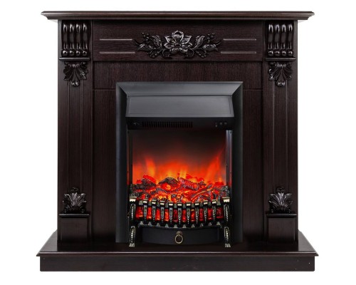 RealFlame Электрокамин Ottawa DN венге премиум с очагом Fobos Lux Black