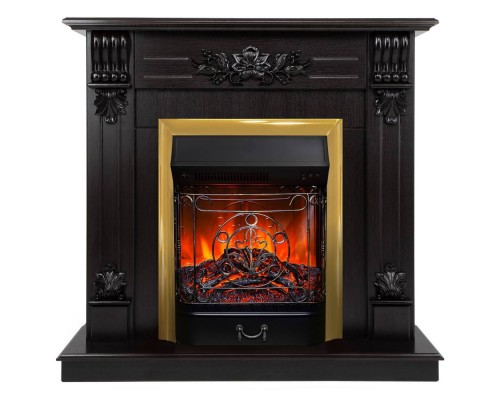 RealFlame Электрокамин Ottawa DN венге премиум с очагом Majestic Lux Brass