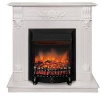 RealFlame Электрокамин Ottawa WT белое золото с очагом Fobos Lux Black