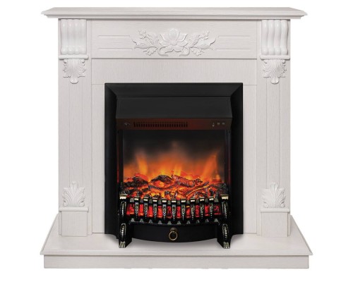RealFlame Электрокамин Ottawa WT белое золото с очагом Fobos Lux Black