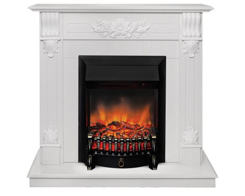 RealFlame Электрокамин Ottawa WT белое золото с очагом Fobos Lux Black RC