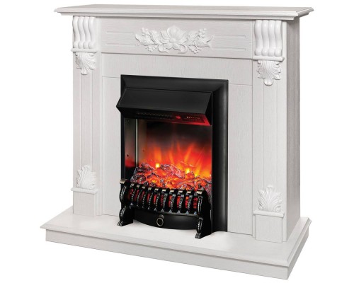 RealFlame Электрокамин Ottawa WT белое золото с очагом Fobos Lux Black RC