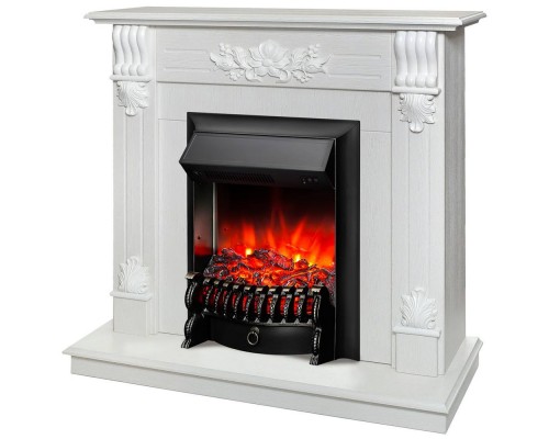 RealFlame Электрокамин Ottawa WT белое золото с очагом Fobos Lux Black