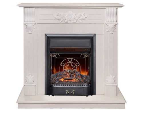 RealFlame Электрокамин Ottawa WT белое золото с очагом Majestic Lux Black