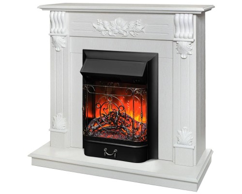 RealFlame Электрокамин Ottawa WT белое золото с очагом Majestic Lux Black