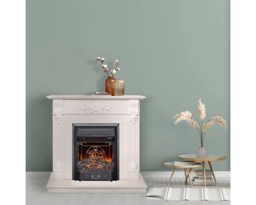 RealFlame Электрокамин Ottawa WT белое золото с очагом Majestic Lux Black