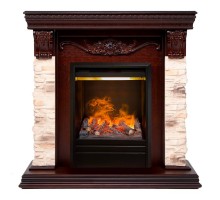 RealFlame Электрокамин Patricia NT орех c 3D Olympic, 3D имитация пламени